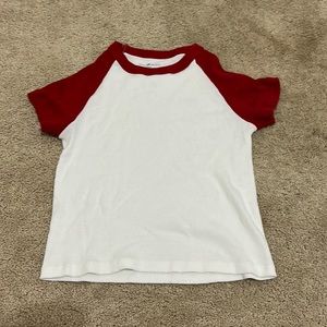 Red and white brandy tee